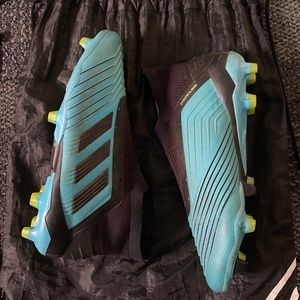 Adidas Predator 19.1 FG Blue Black Mens Soccer Cleats Size 9 US